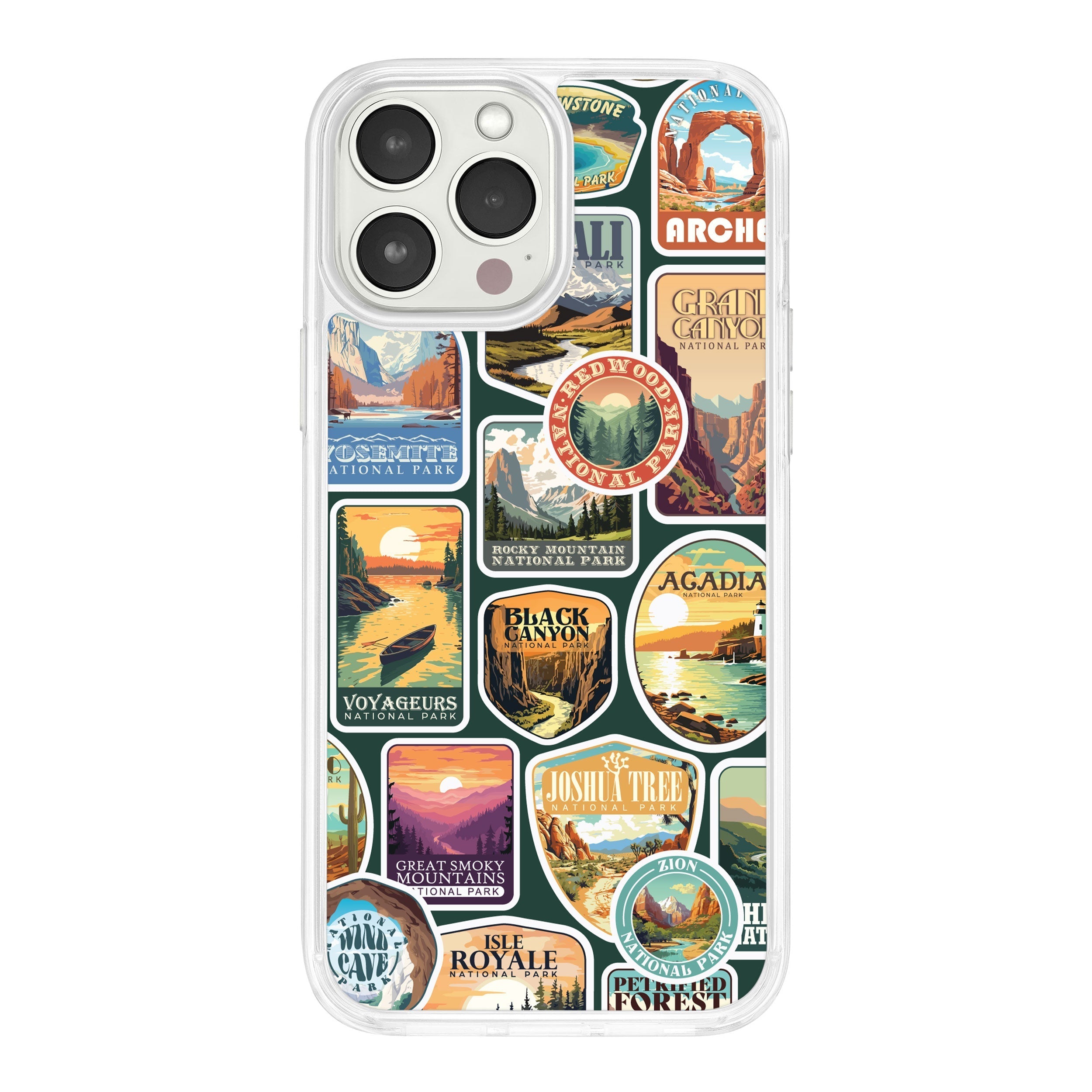 National Parks Stickers HD Apple iPhone 12 Series Mag-Safe Phone Case