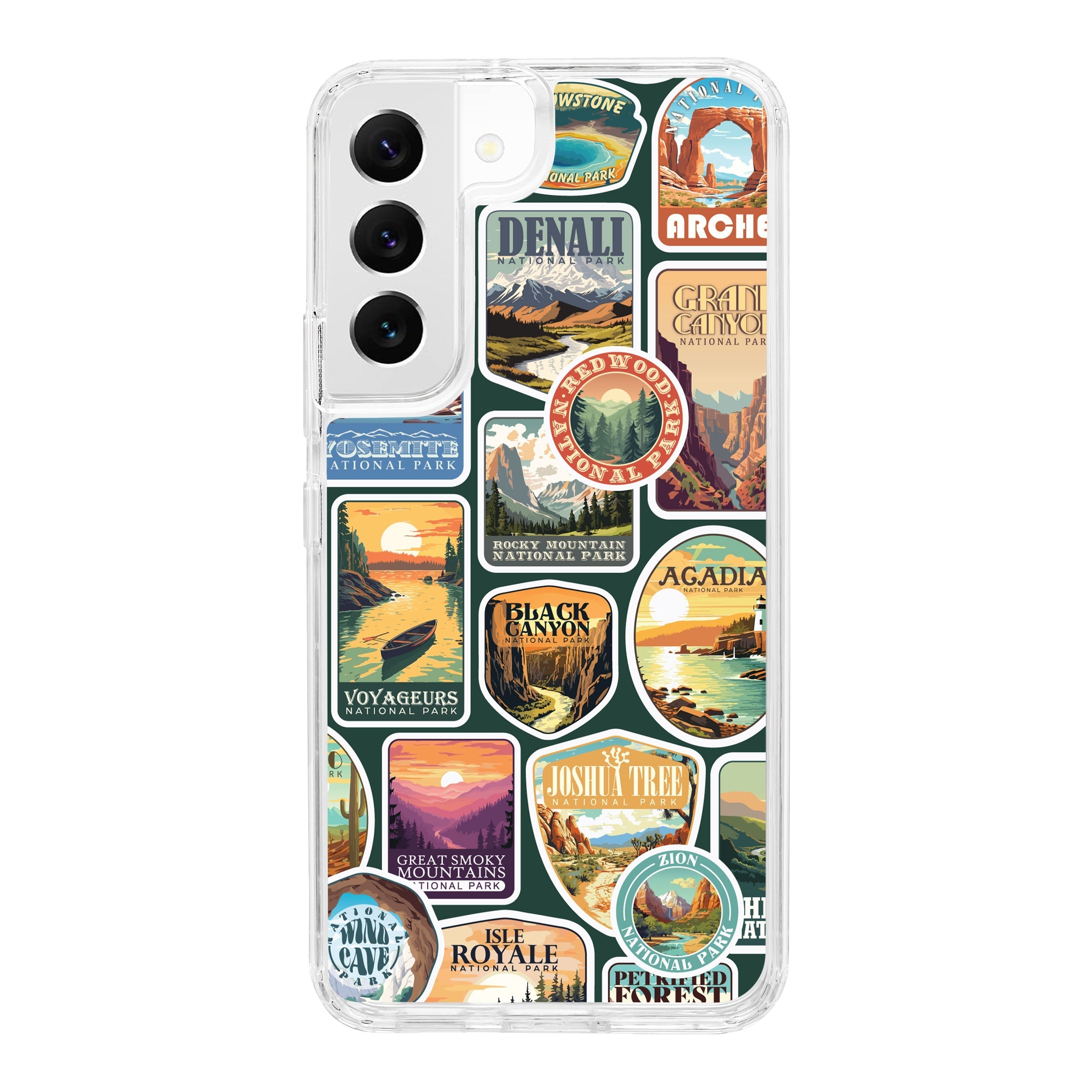 National Parks Stickers HD Samsung Galaxy S23 Phone Case