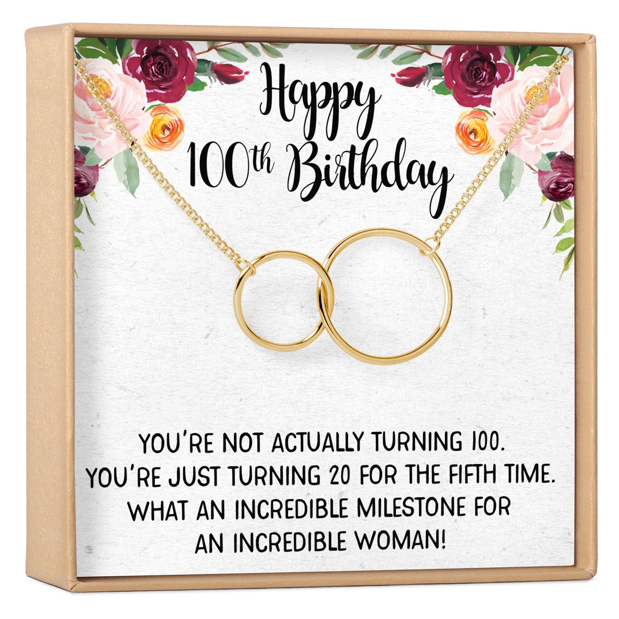 100th Birthday Gift Necklace