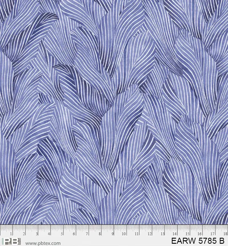 108&amp;quot; Earth Tones Blue Leaf Cotton Wideback Fabric per yard