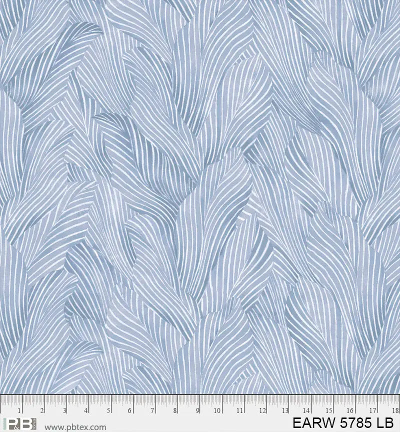 108&amp;quot; Earth Tones Light Blue Leaf Cotton Wideback Fabric per yard