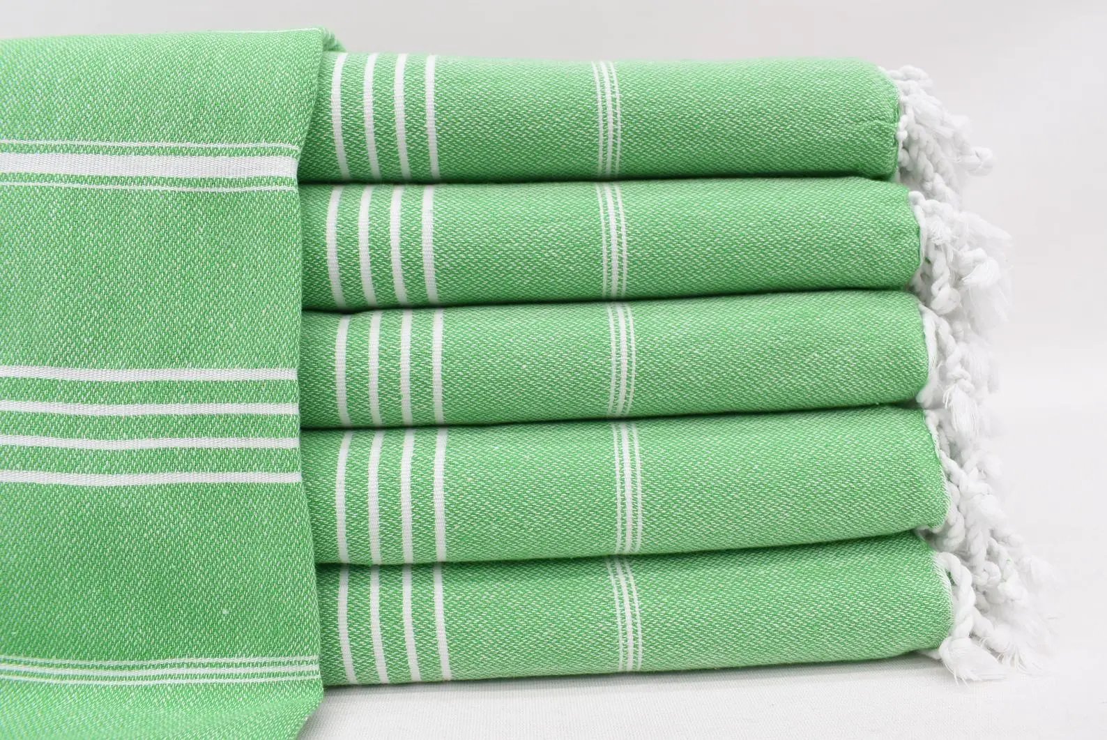 Basiclayersca Monaco Green Turkish Towel 100 Percent Natural - Premium Quality Bath Towels | Fast Shipping &amp;amp; Returns