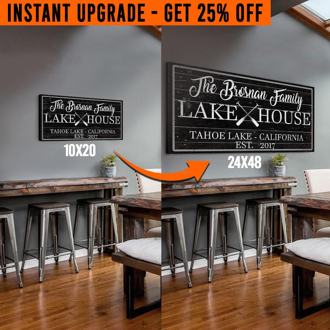 Upgrade Your &amp;#39;Lake House&amp;#39; (Style 2) Canvas To 24x48 Inches Wall Art