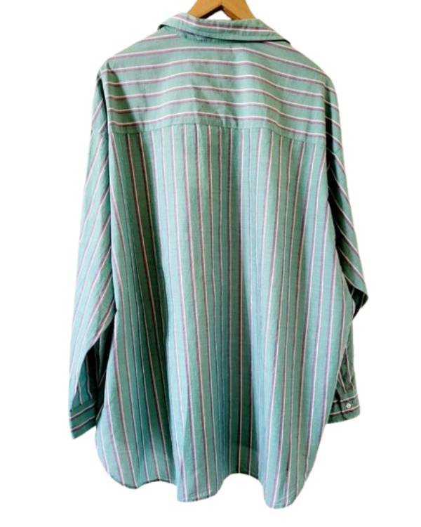 Leanne S01 Morgan Green Striped Shirt