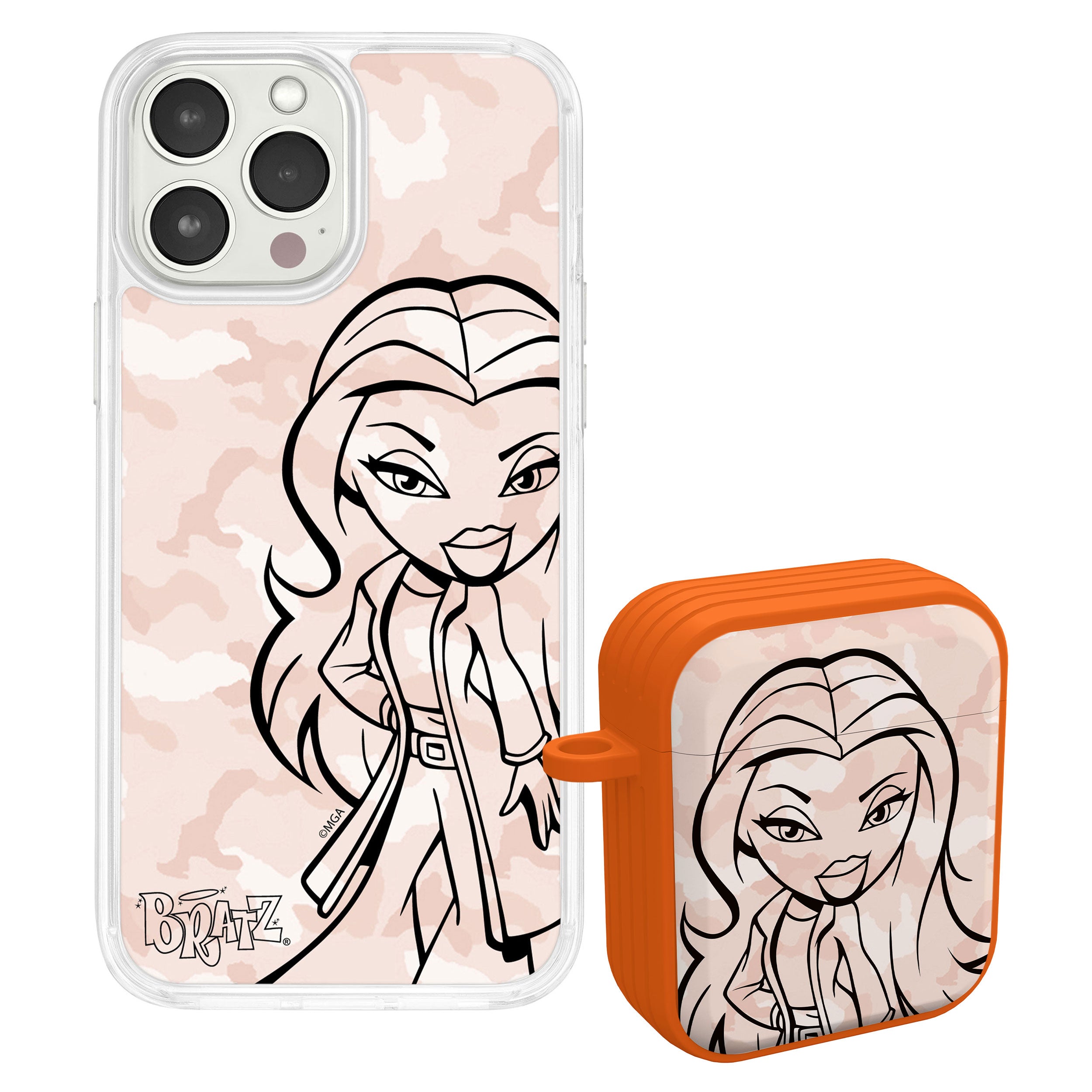 Bratz® Passion For Fashion HD Apple iPhone 14 Mag-Safe Phone Case and AirPods Gen 1 &amp;amp; 2 Combo Package