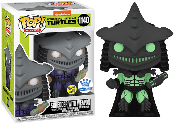SHREDDER W/ WEAPON (GLOW IN THE DARK, TEENAGE MUTANT NINJA TURTLES MOVIE) 1140 - FUNKO SHOP EXCLUSIVE