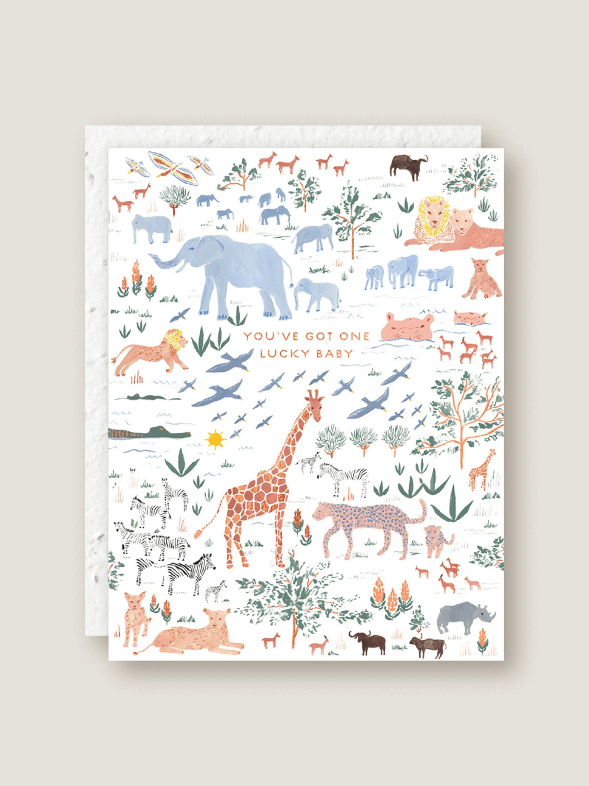 You&amp;#39;ve Got One Lucky Baby - Seeded Baby Congratulations Card