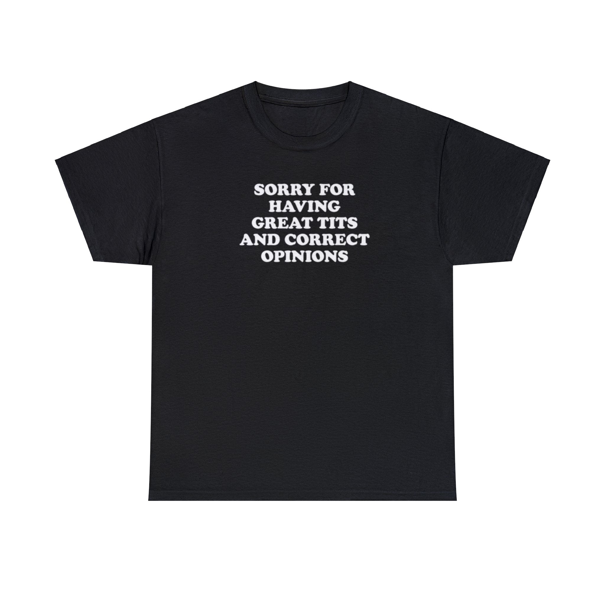 SORRY FOR HAVING GREAT TITS AND CORRECT OPINIONS T-SHIRT