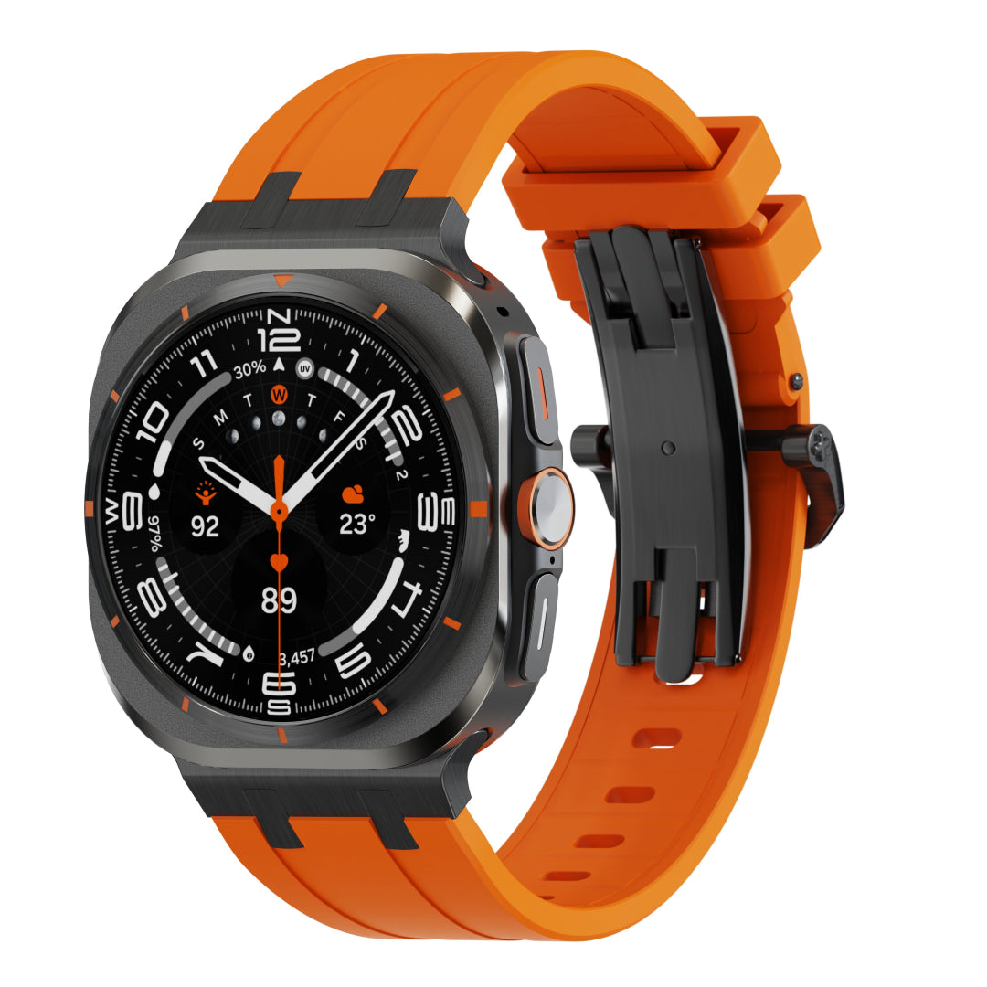 Luxury AP Butterfly Buckle Silicone Band For Galaxy Watch 20mm