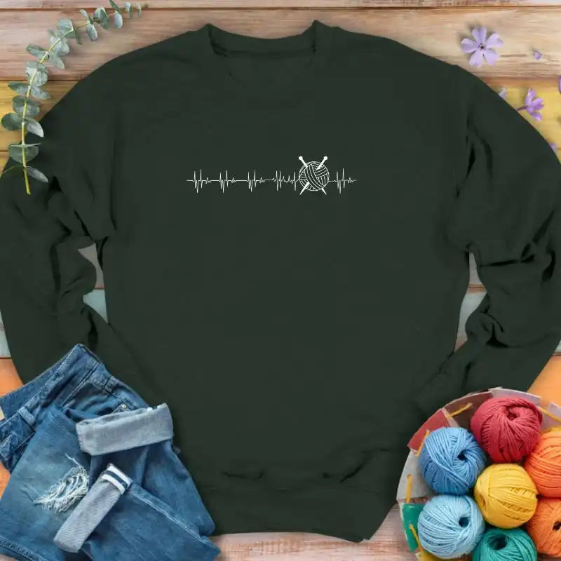 Knit heartbeat Sweatshirt