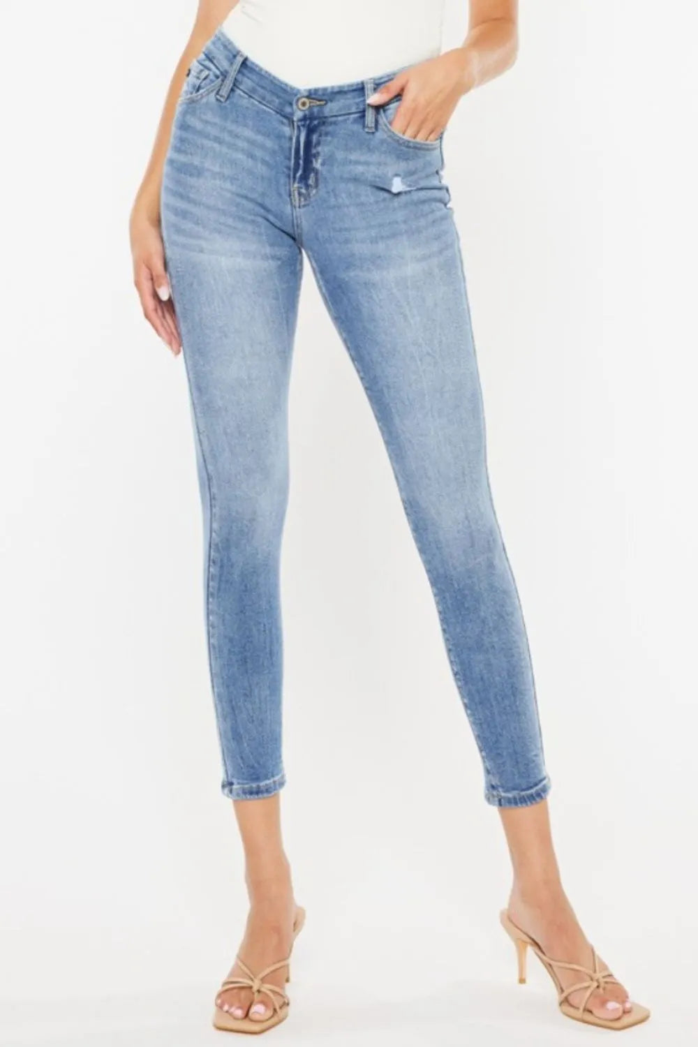 Kancan High Waist Cat&amp;#39;s Whiskers Skinny Jeans