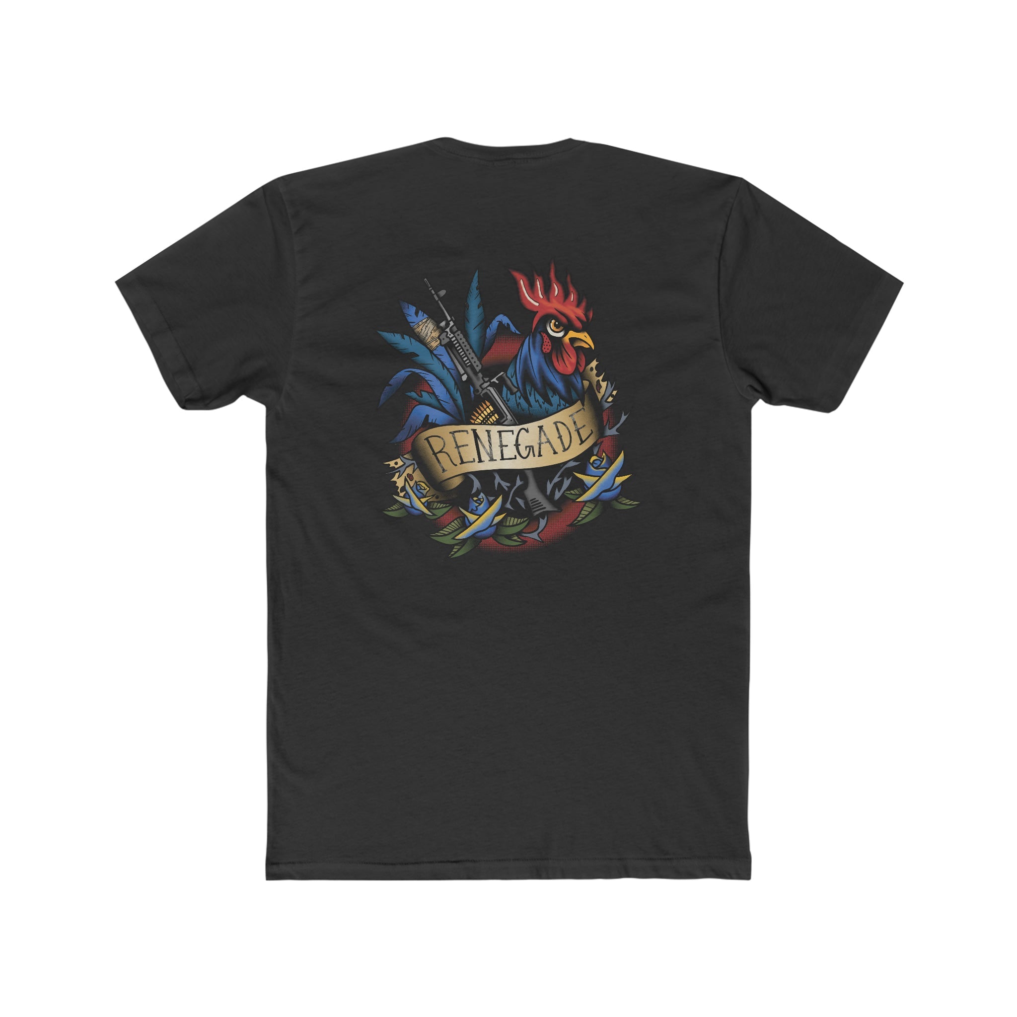 Blue Renegade Rooster - Crew Tee
