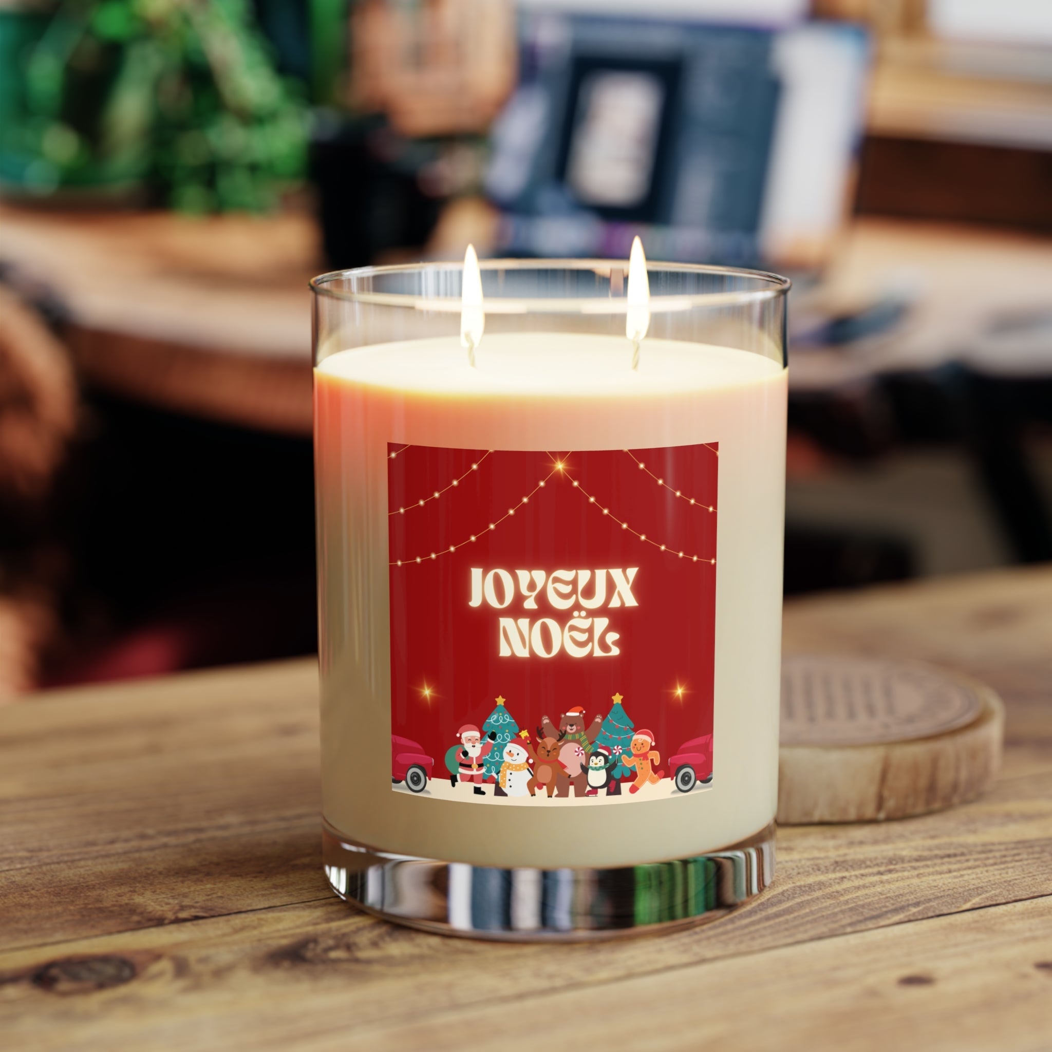Joyeux Noel French Christmas Candle