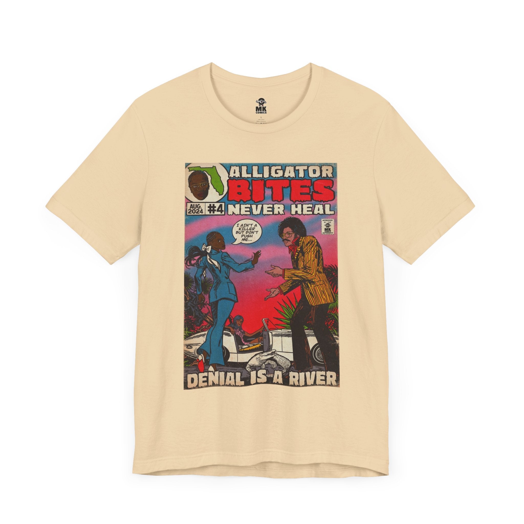 Denial is a River - Alligator Bites - Unisex Jersey Short Sleeve Tee