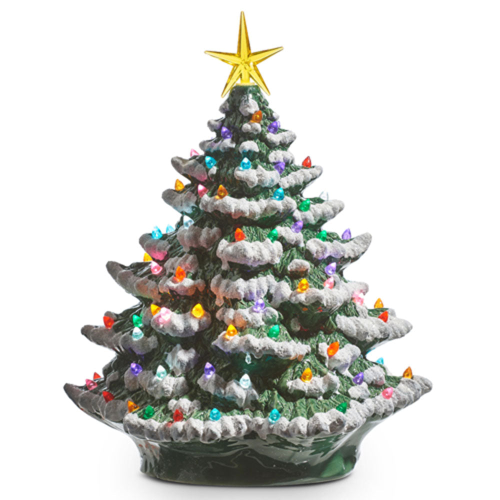 13&amp;quot; Vintage Lighted Ceramic Tree w/ Timer