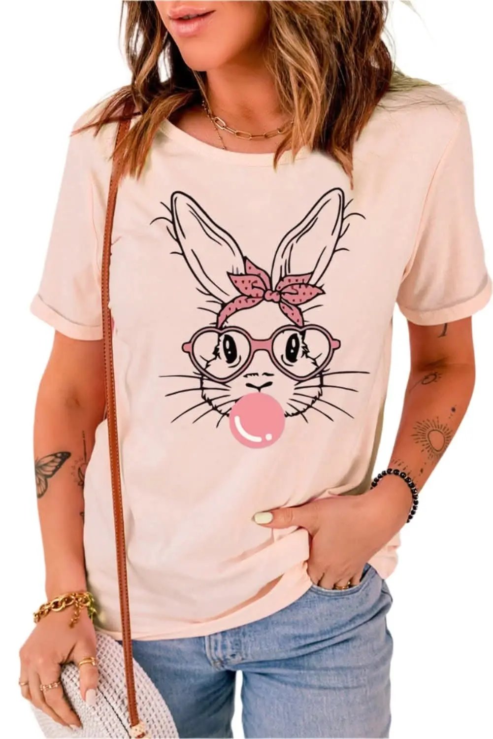 Playful Rabbit Graphic Tee