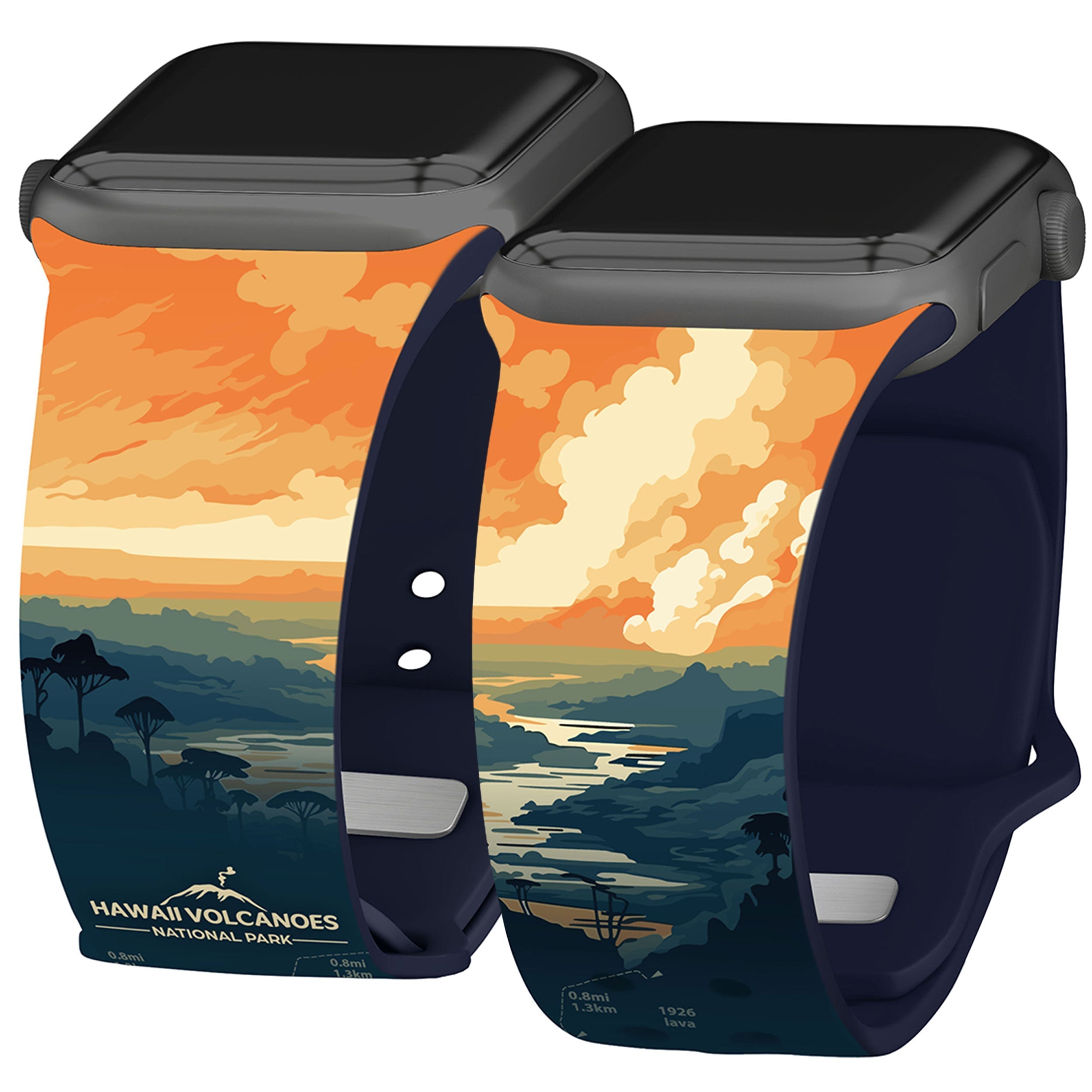 National Parks Hawaii Volcanoes HD Apple Watch Band