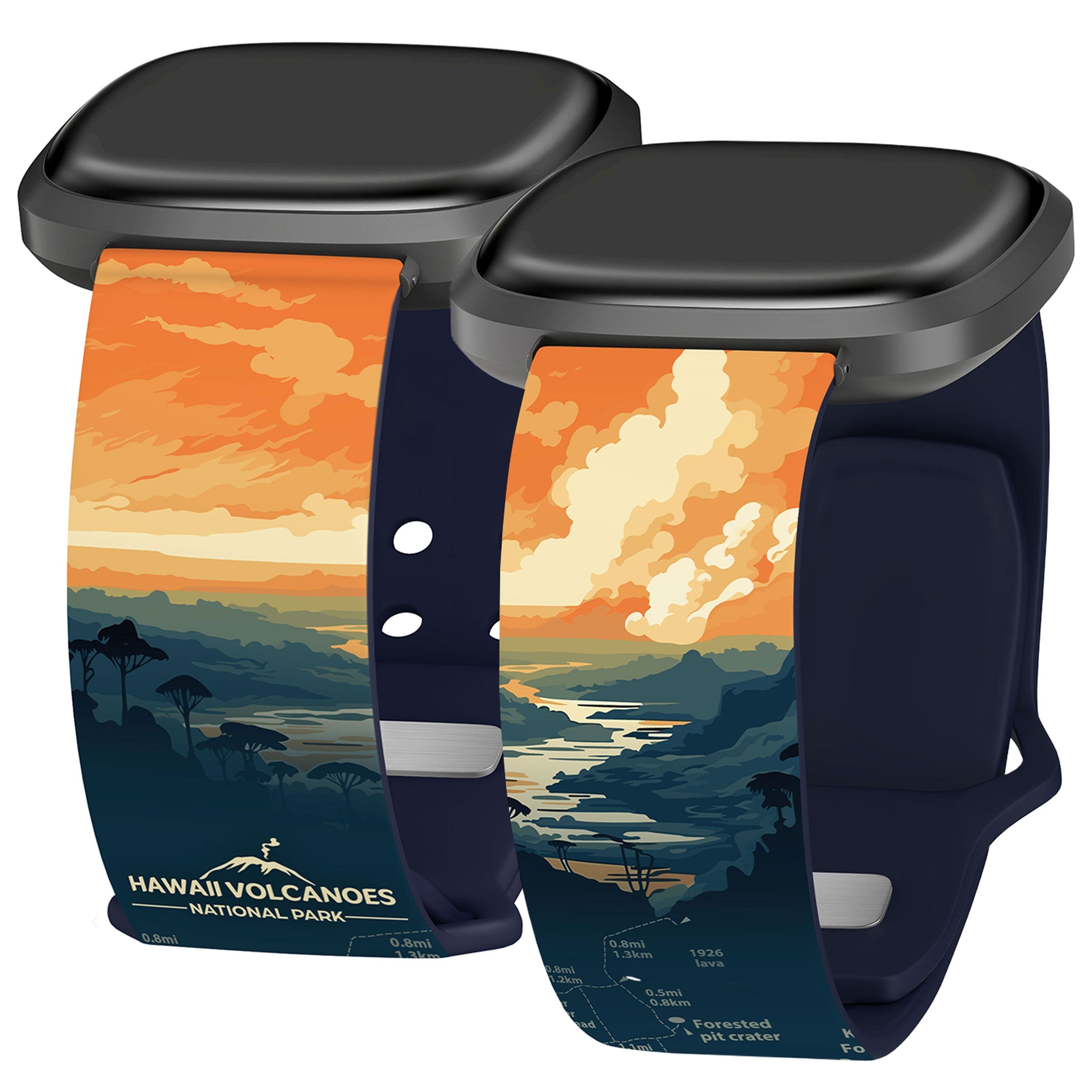 National Parks Hawaii Volcanoes HD Fitbit Versa 3 &amp;amp; Sense 1 Watch Band