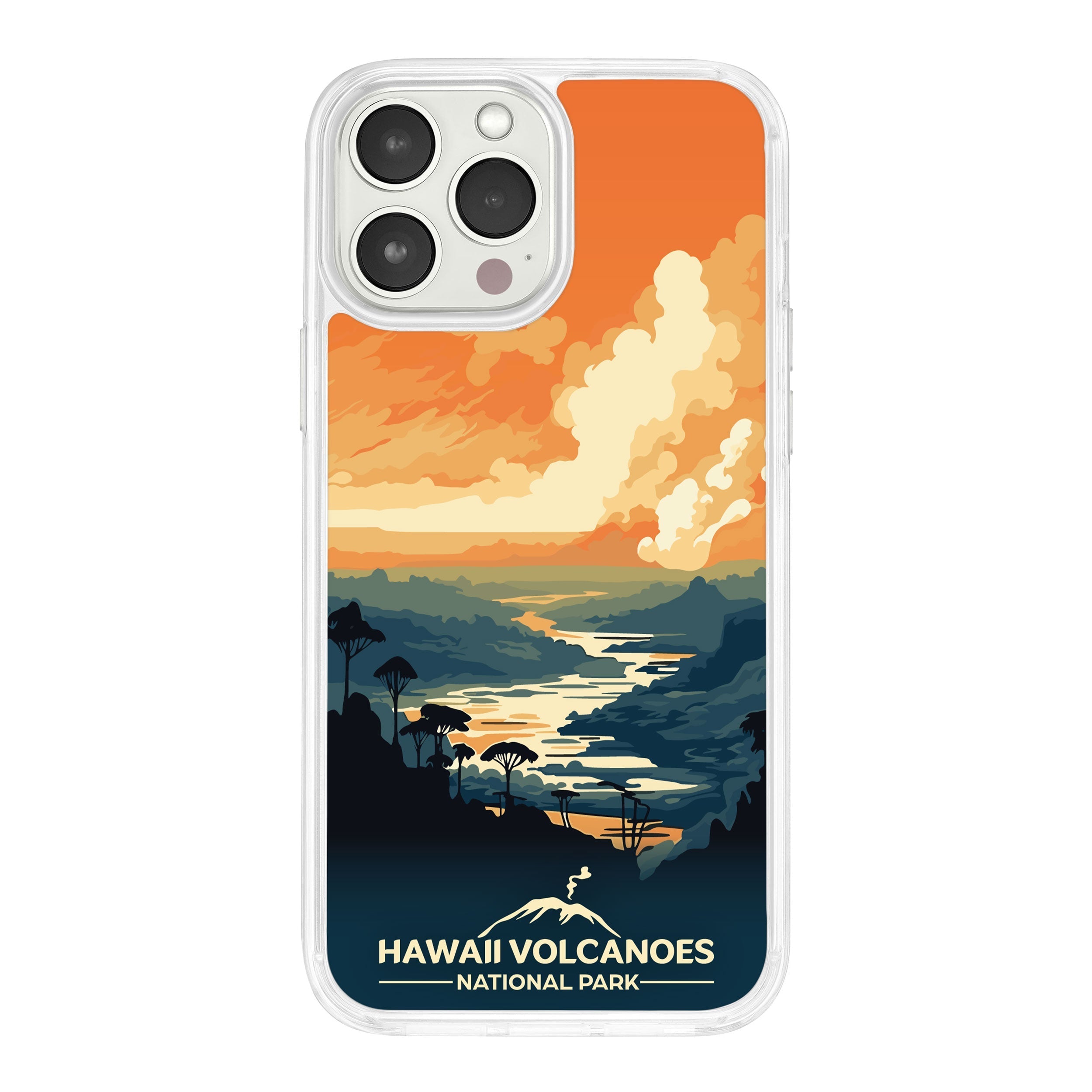 National Parks Hawaii Volcanoes HD Apple iPhone 15 Series Mag-Safe Phone Case
