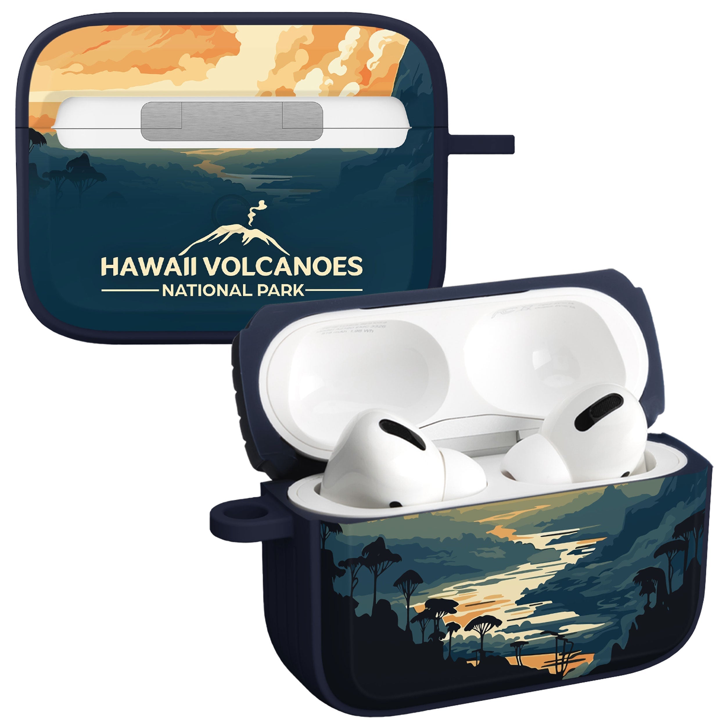 National Parks Hawaii Volcanoes HDX Apple Airpods Pro 1 &amp;amp; 2 Case Cover
