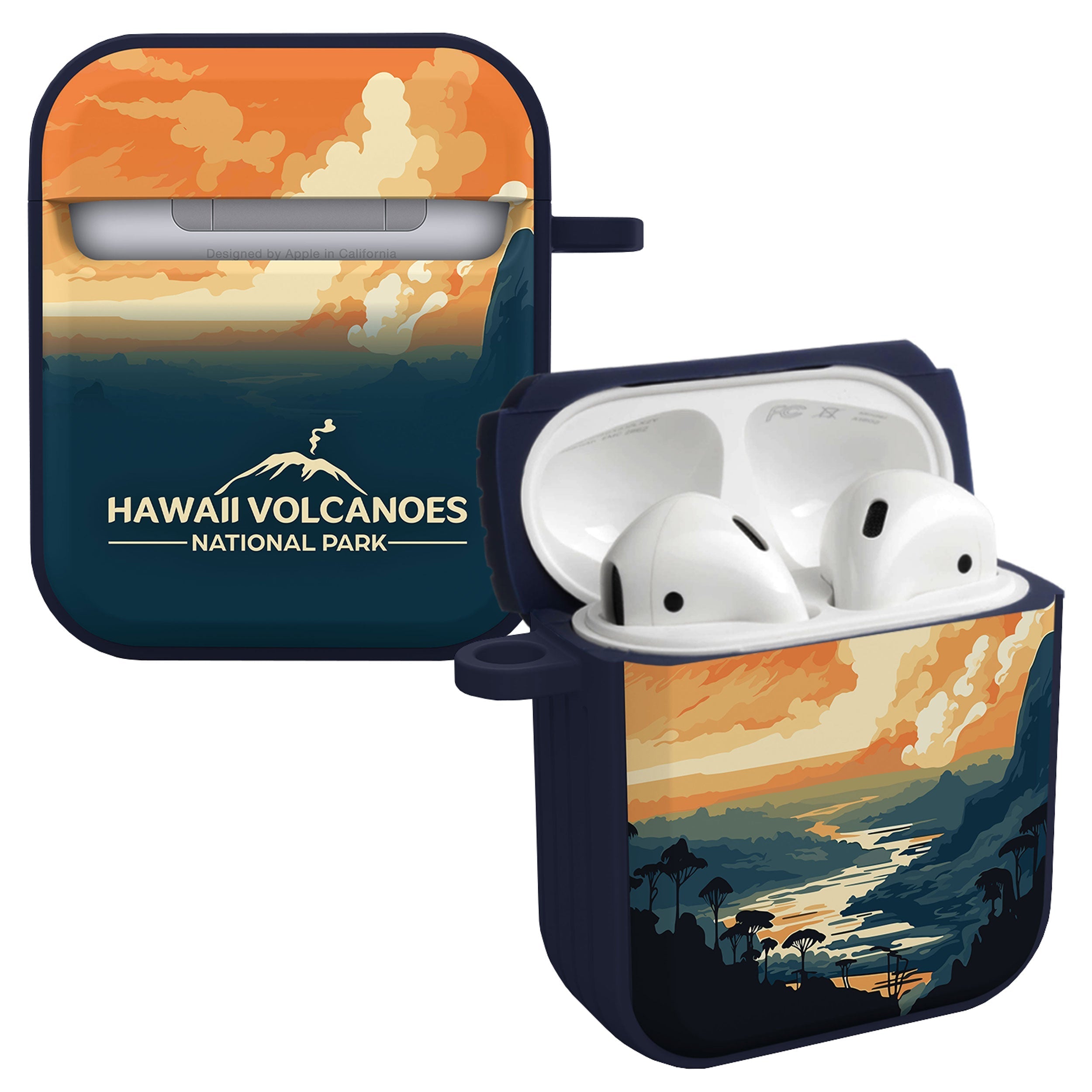 National Parks Hawaii Volcanoes HDX Apple Airpods Gen 1 &amp;amp; 2 Case Cover