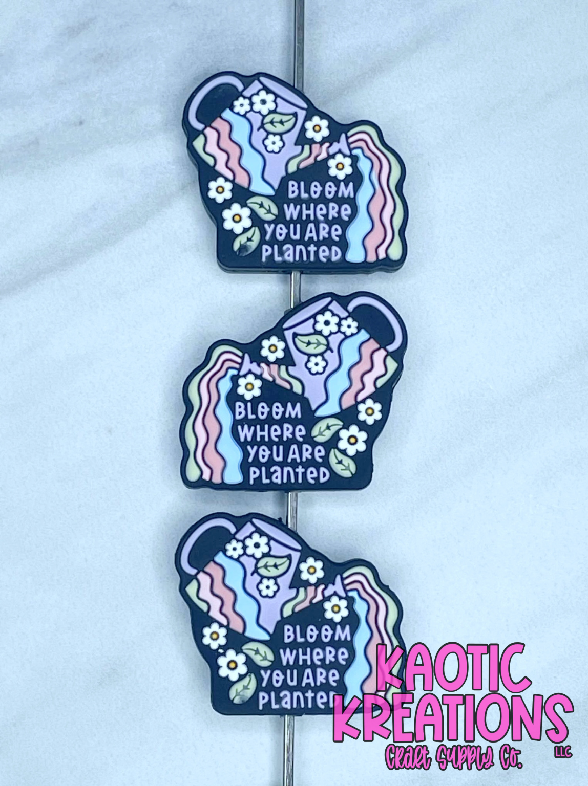 BLOOM WHERE YOU ARE PLANTED SILICONE FOCAL D354 (1ct)