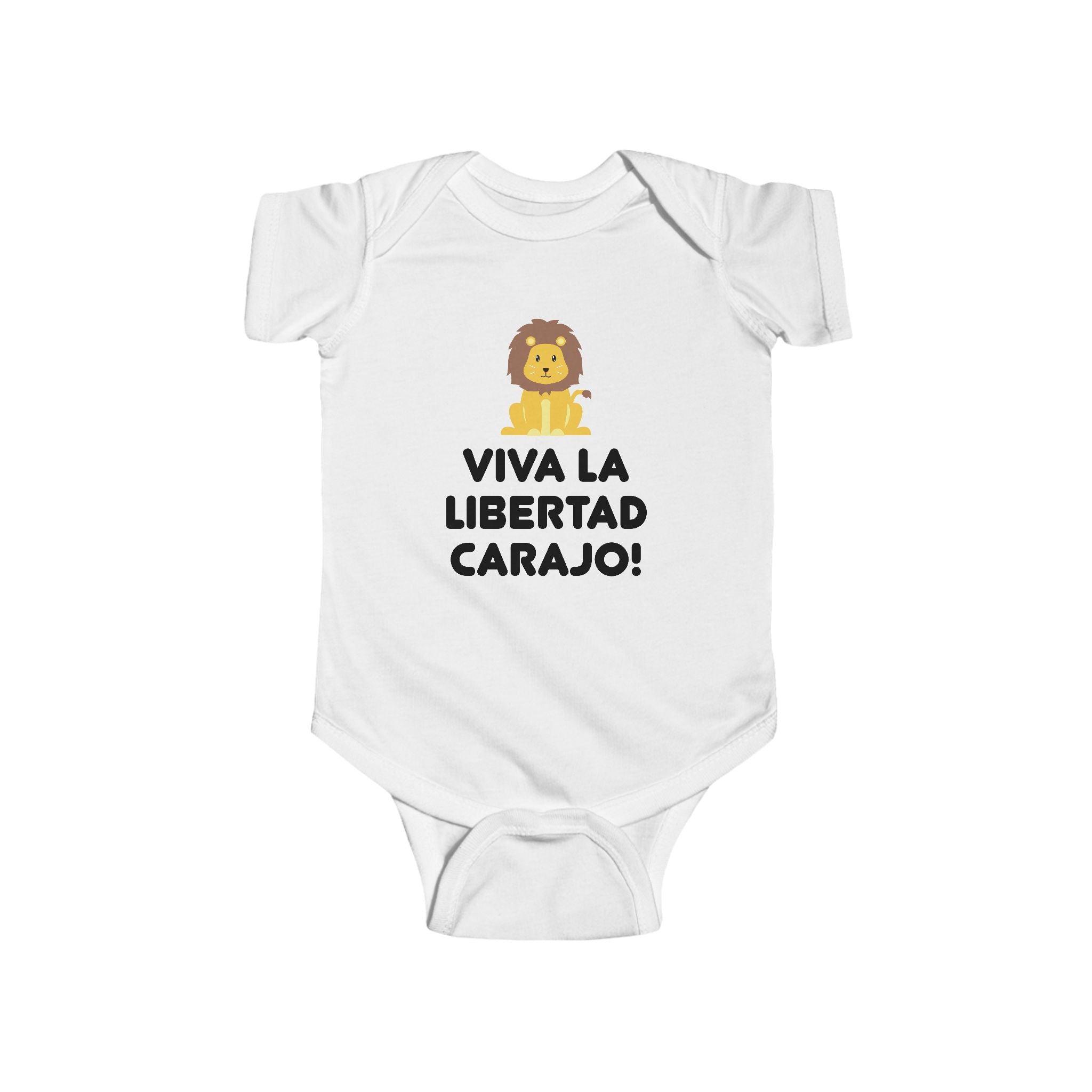 Viva La Libertad Carajo Lion Infant Fine Jersey Onesie