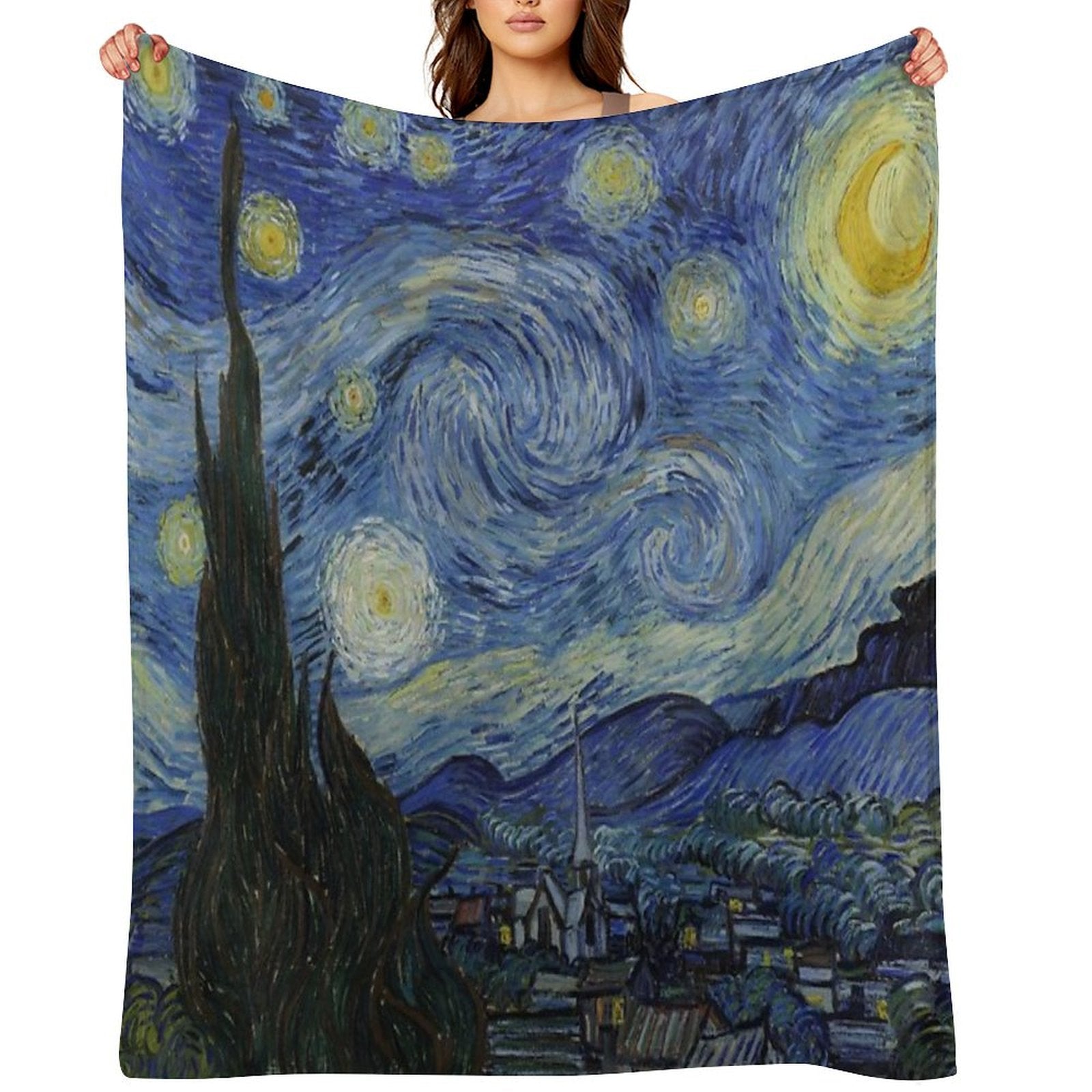 Starry Night (Vincent Van Gogh) Throw Blanket