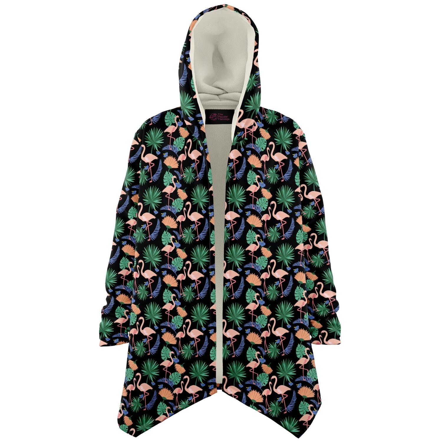 Flamingo Exotic Floral Cloak Hoodie