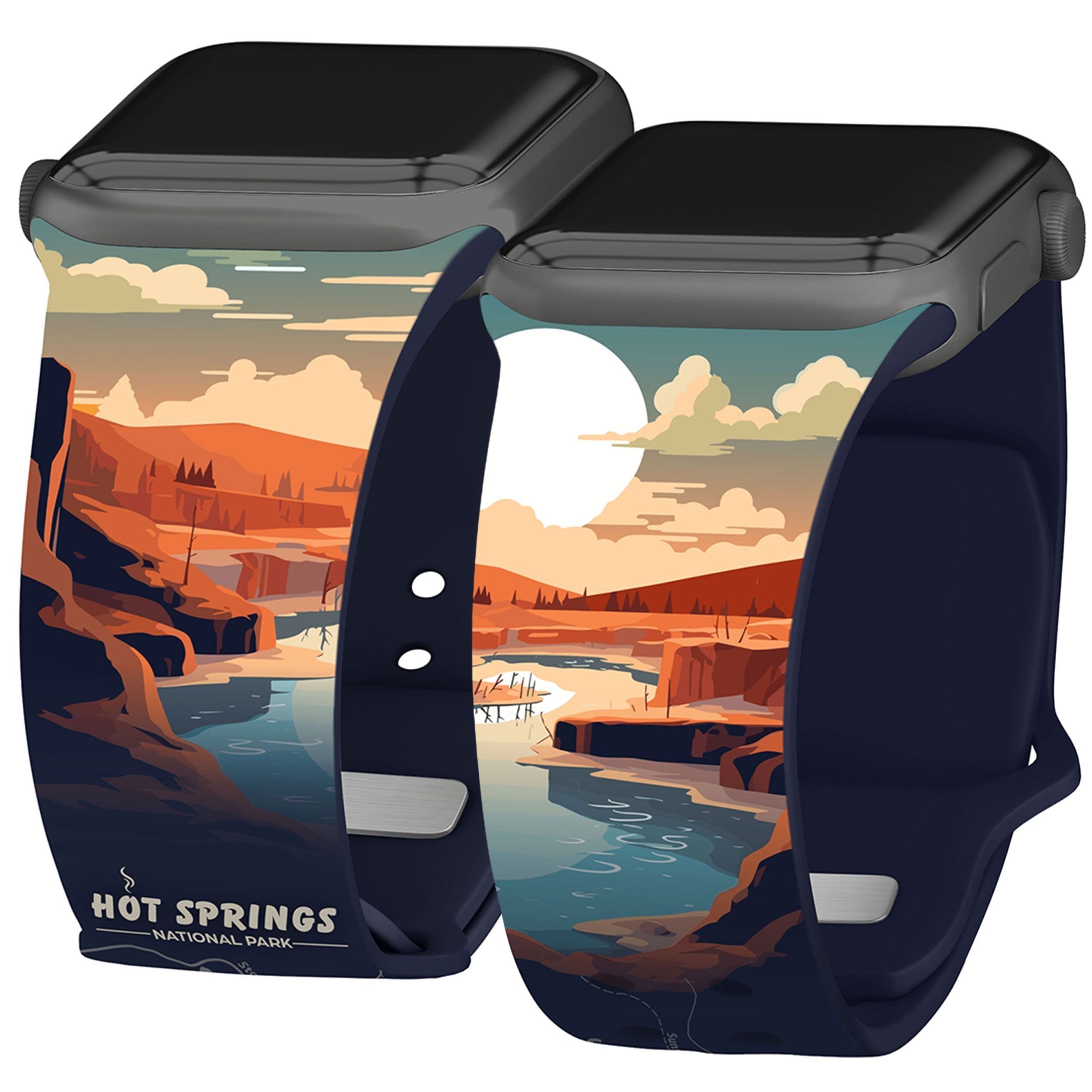 National Parks Hot Springs HD Apple Watch Band