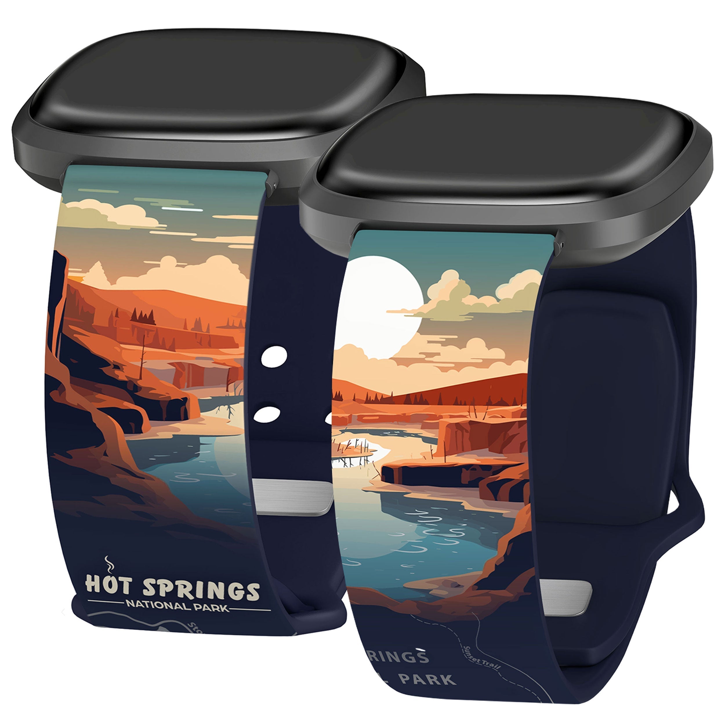 National Parks Hot Springs HD Fitbit Versa 3 &amp;amp; Sense 1 Watch Band