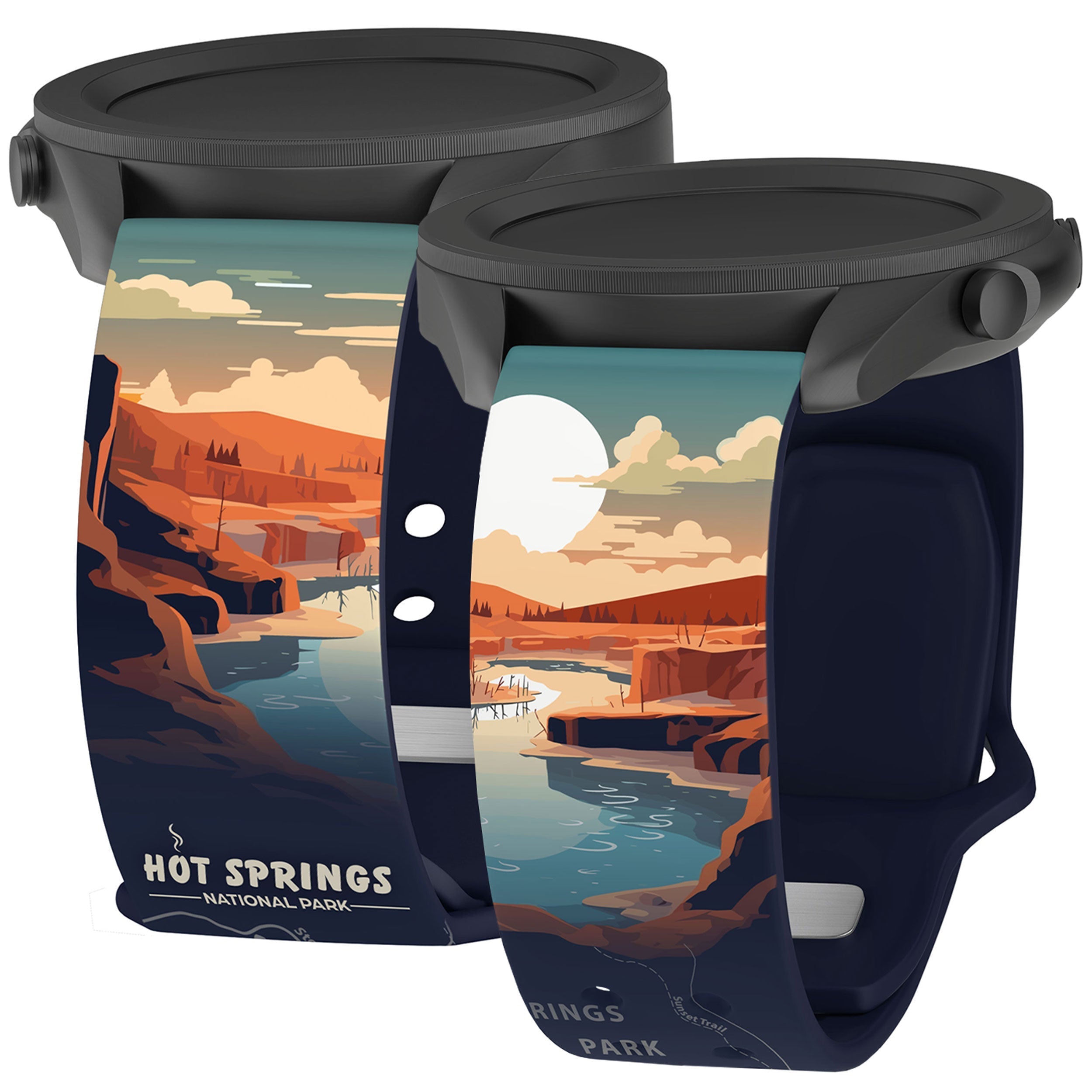 National Parks Hot Springs HD  Watchband for Samsung, Garmin, Fossil, and More