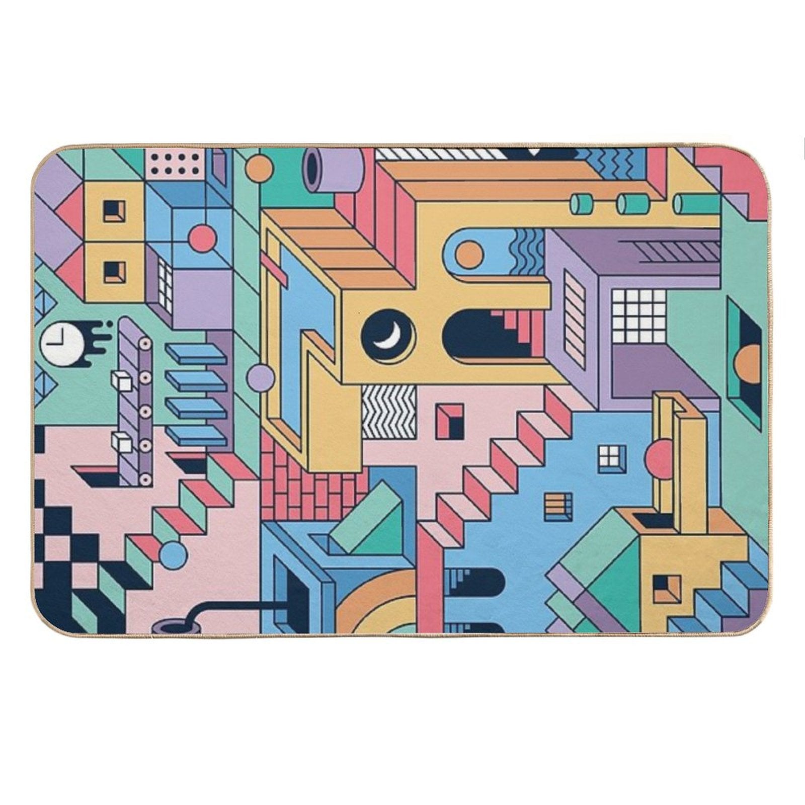 80&amp;#39;s Escher Bath Mat