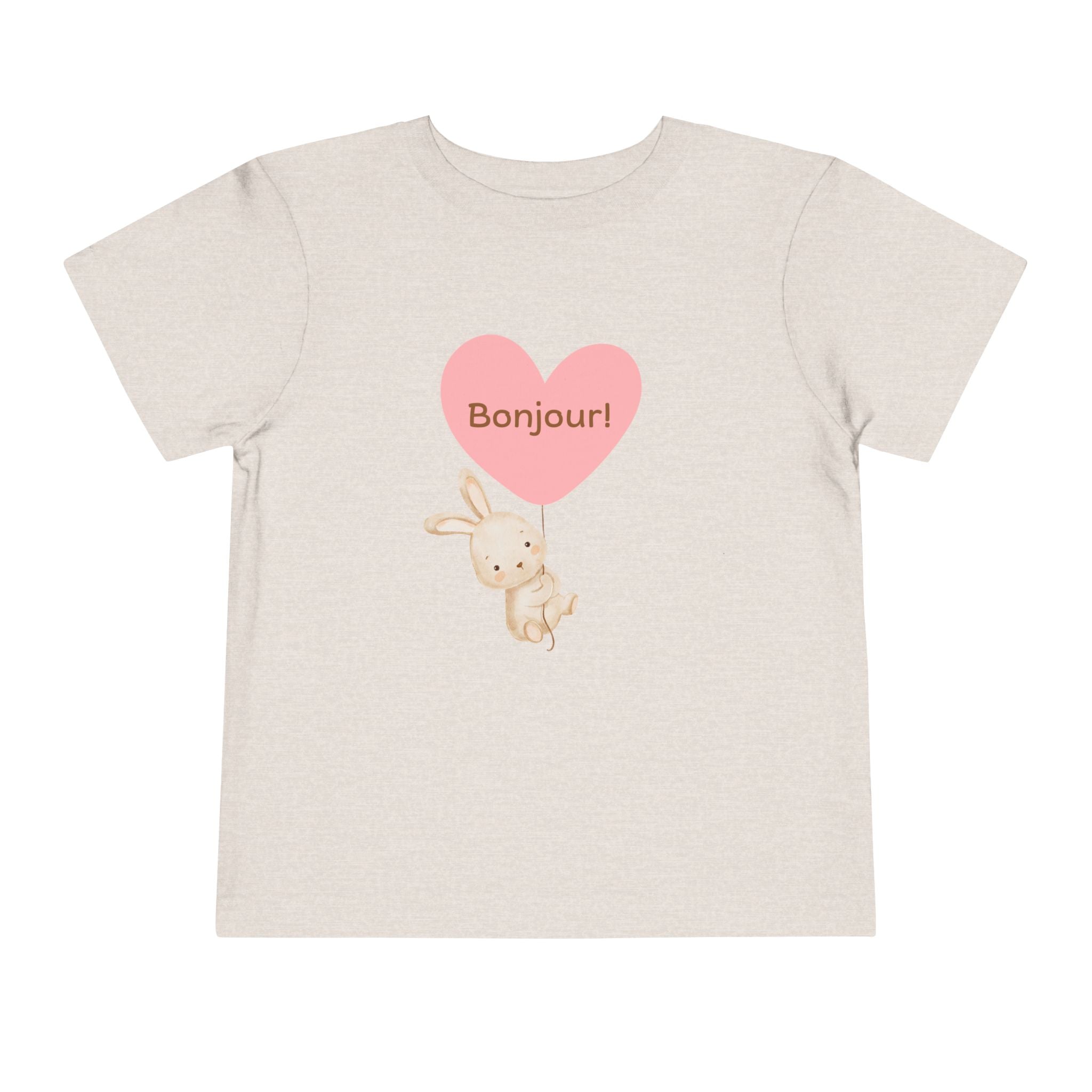 Bonjour Toddler Tee with Bunny &amp;amp; Heart