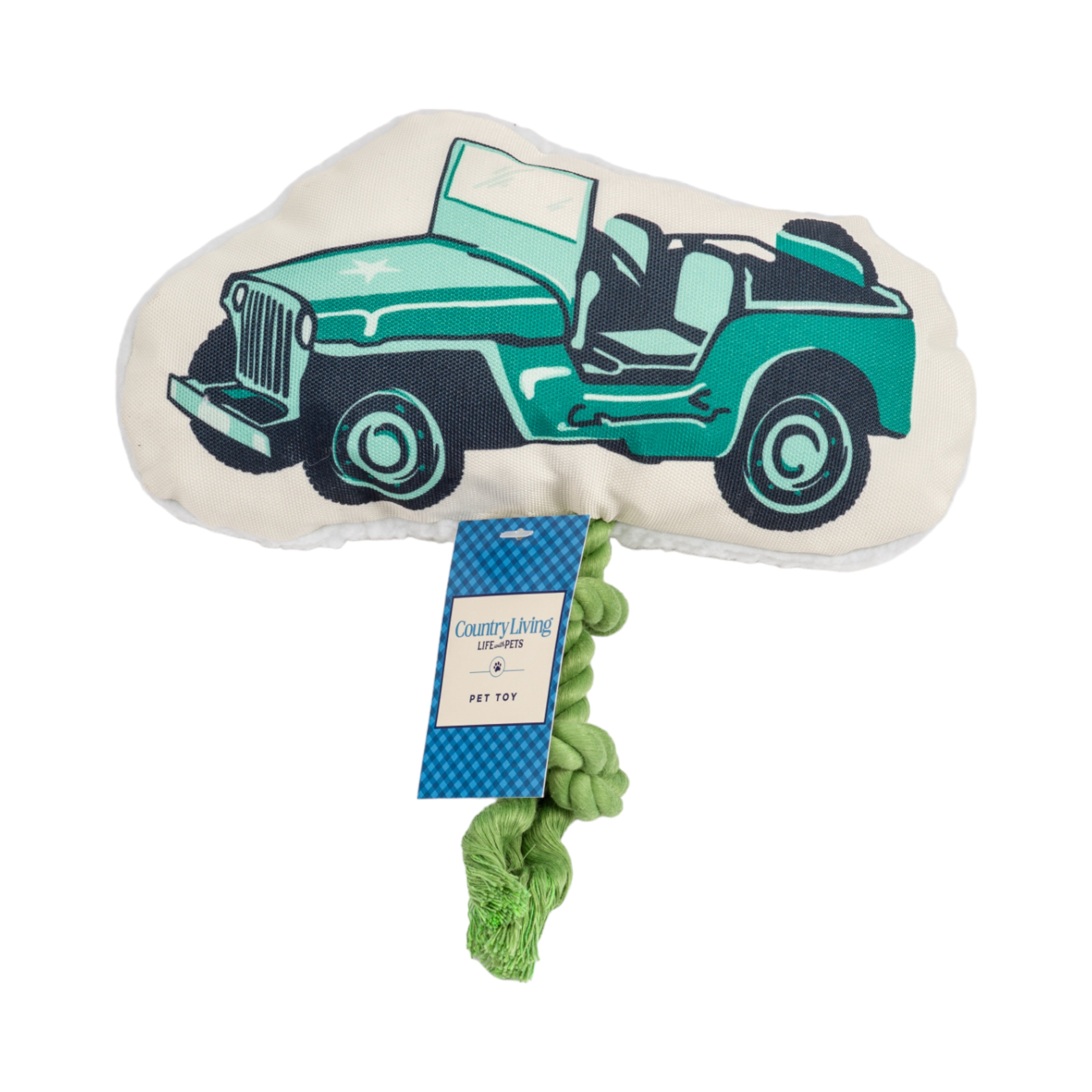 Country Living Retro Army Jeep with Squeaker &amp;amp; Crinkle Paper Plush Dog Toy