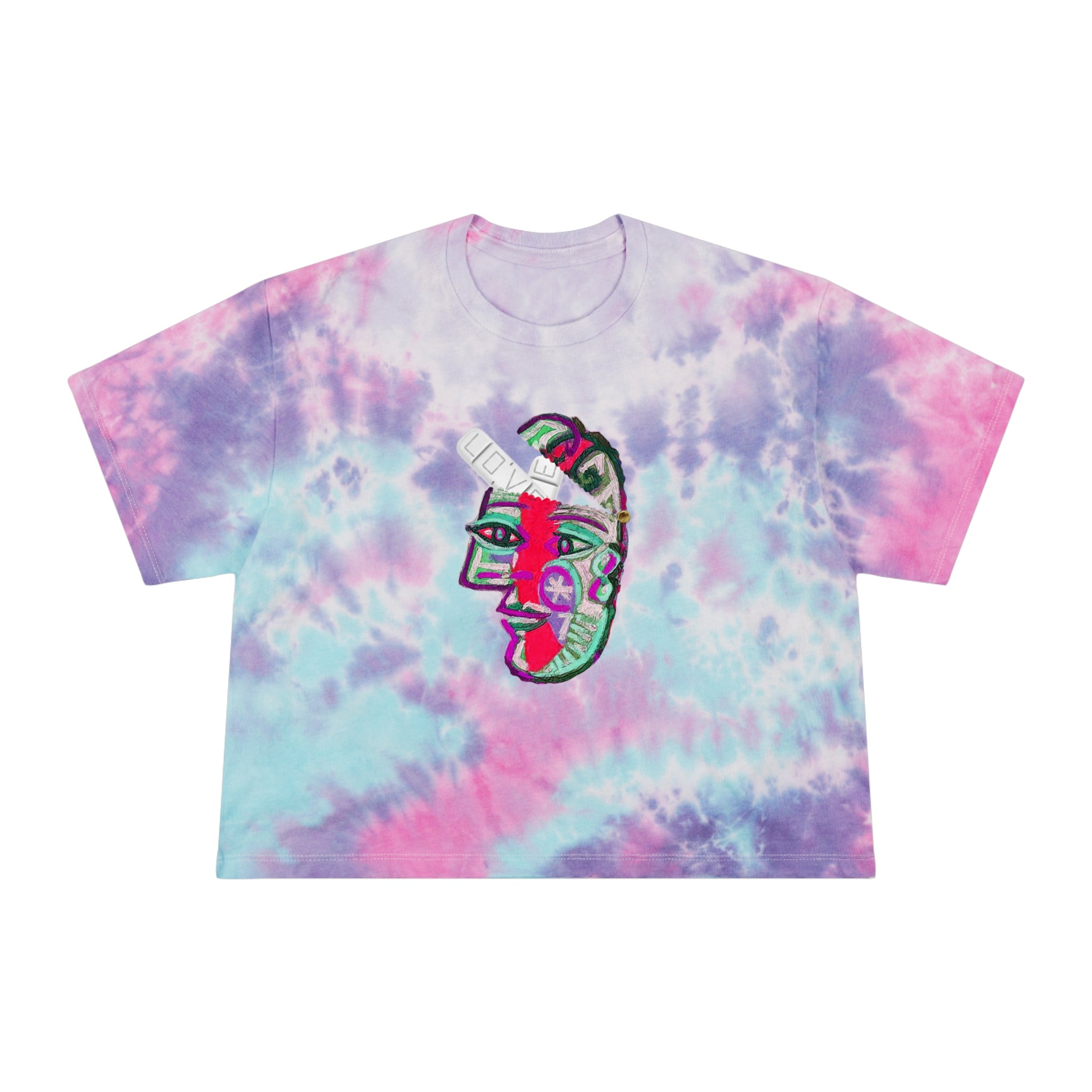 LOVE PILL Women&amp;#39;s Tie-Dye Crop Tee