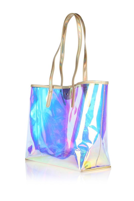 Holographic Dream Tote – High Quality Clear PVC Bag for Beach, Pool &amp;amp; Everyday Glam