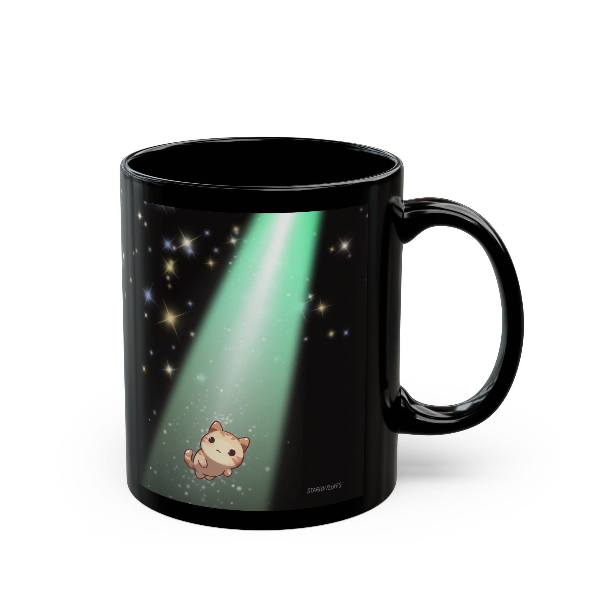 Starry Fluff&amp;#39;s - Cosmo the Cat Beaming Coffee Tea Mug