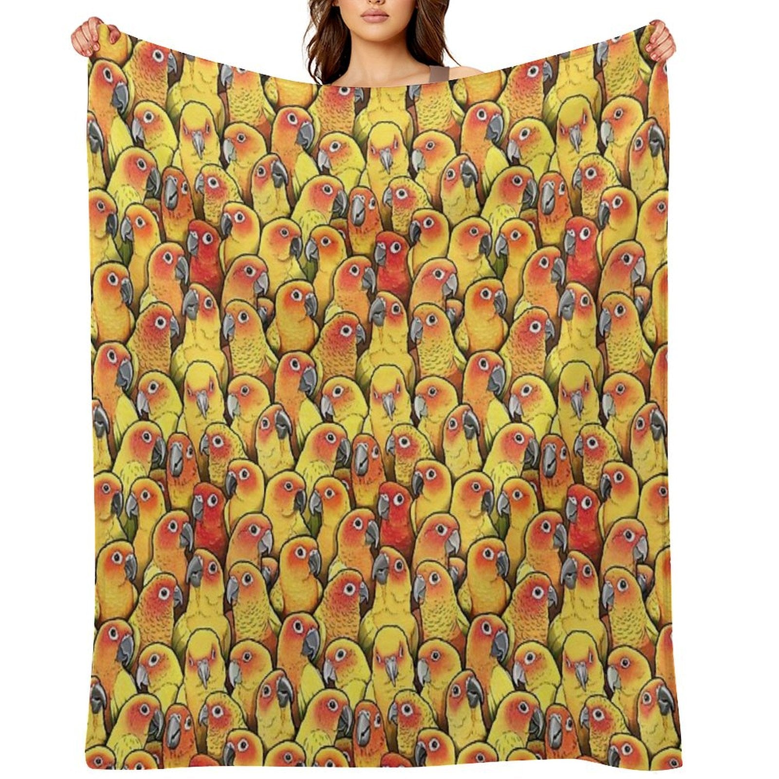 Sun Conures Throw Blanket