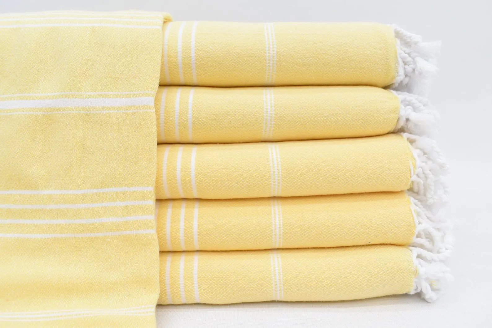Basiclayersca Yellow Cotton Towel Unisex Beach, Bath, Picnic Blanket Quick Dry, Lightweight
