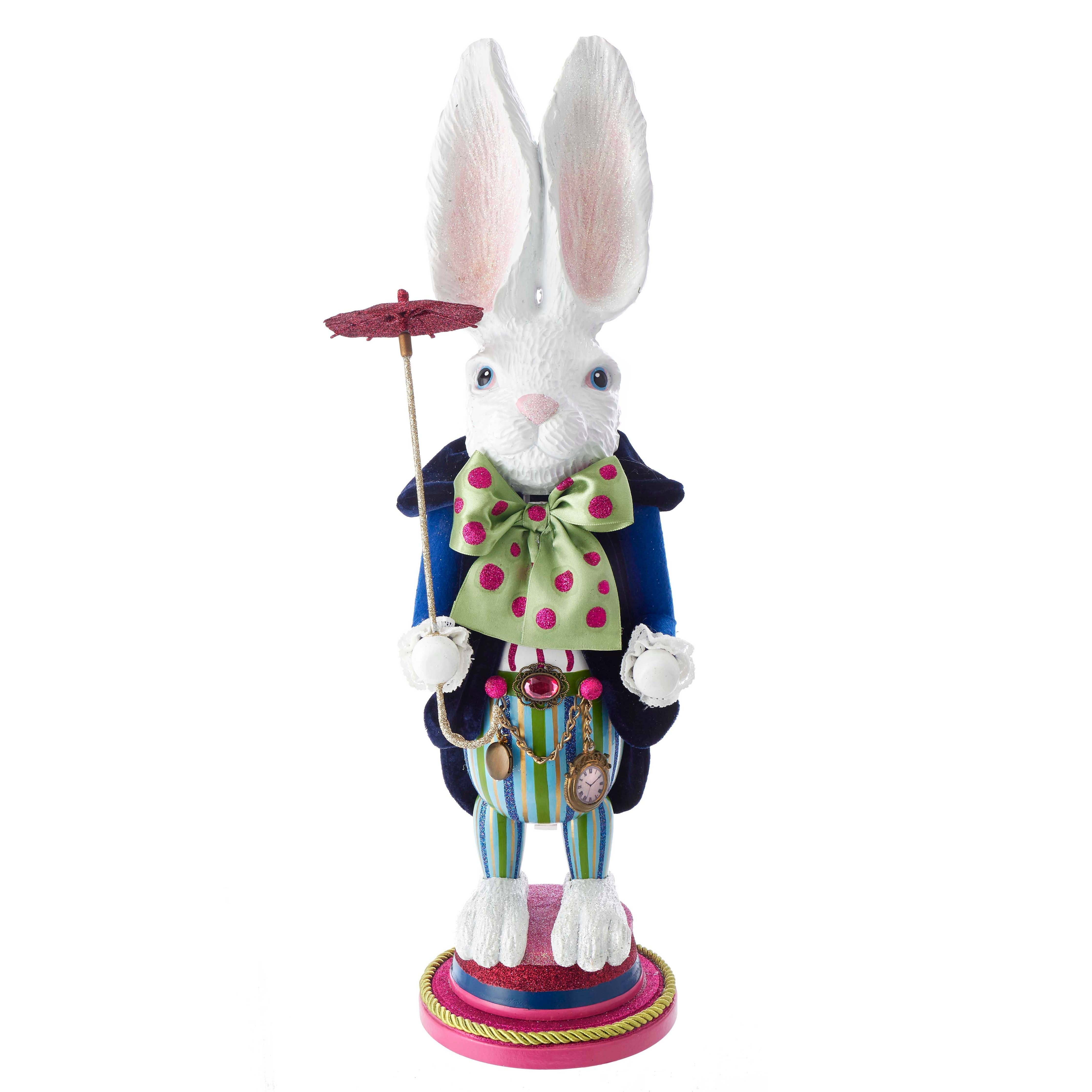 18&amp;quot;HOLLYWOOD WHITE RABBIT NUTCRACKER