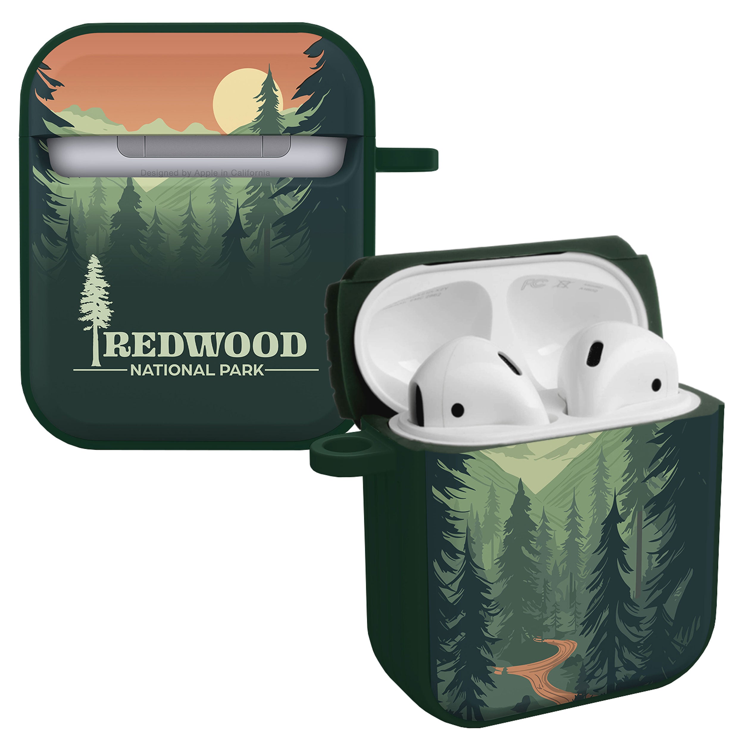 National Parks Redwood HDX Apple Airpods Gen 1 &amp;amp; 2 Case Cover