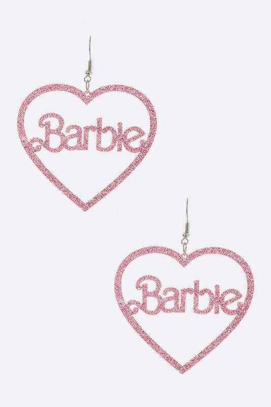 “Barbie” Glitter Earrings