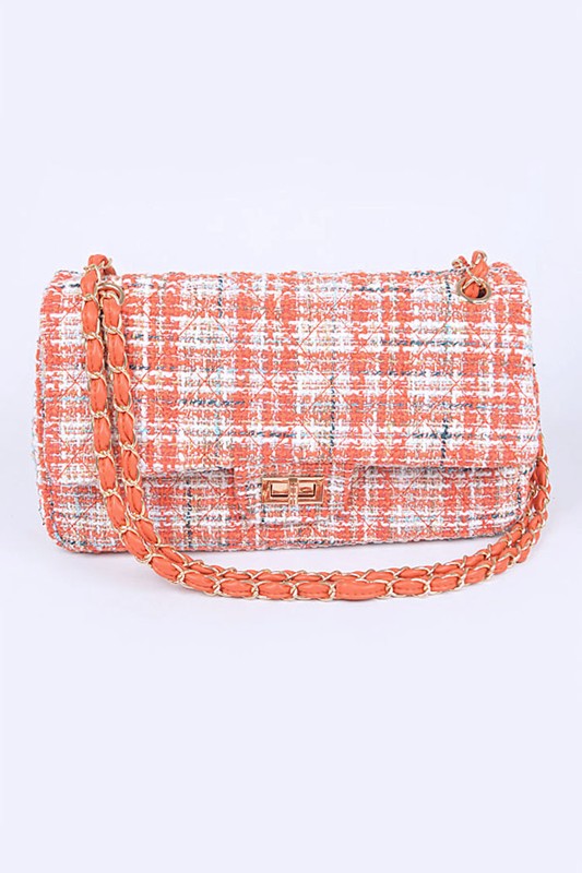 Chic on Repeat Quilted Tweed Convertible Shoulder Bag