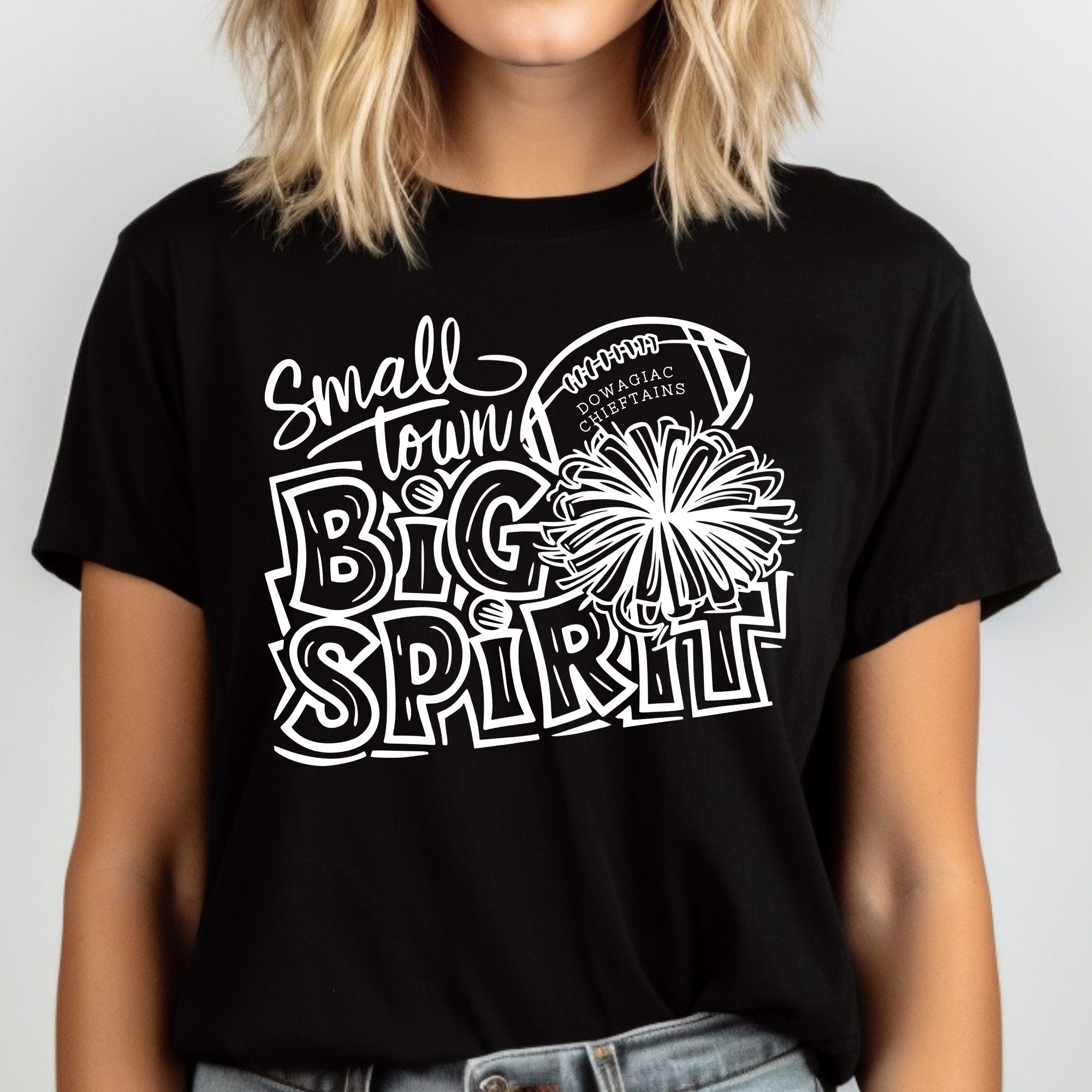 Small Town Big Spirit Cheer/football Tshirt - Crewneck - Hoodie