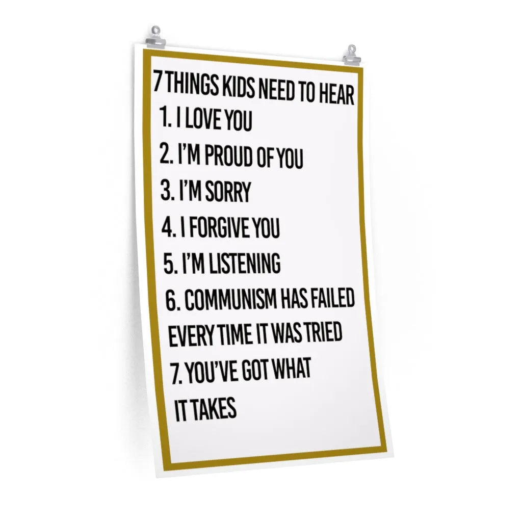 Motivational Kids Anti Communism Poster