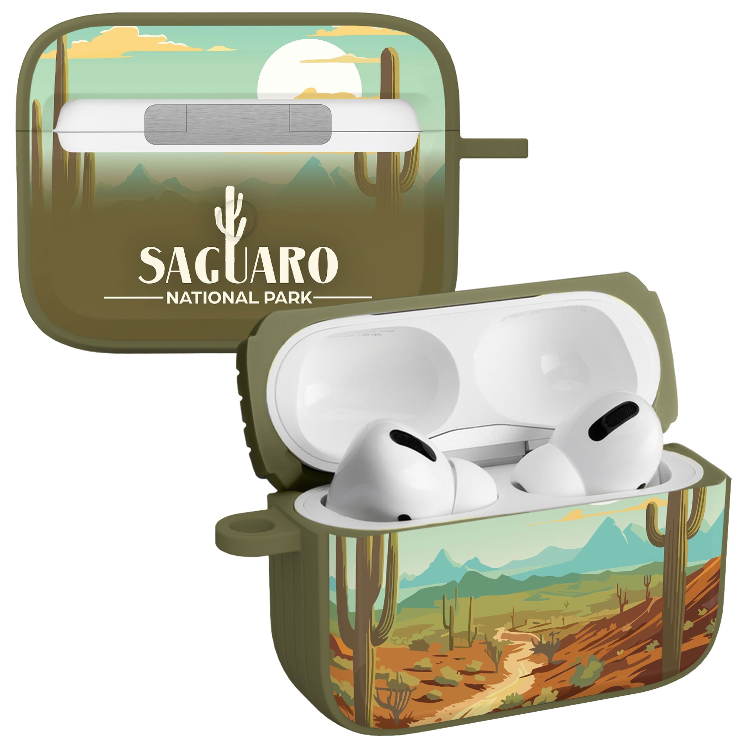 National Parks Saguaro HDX Apple Airpods Pro 1 &amp;amp; 2 Case Cover