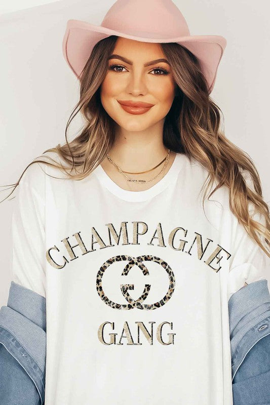 “CHAMPAGNE GANG” GRAPHIC TEE