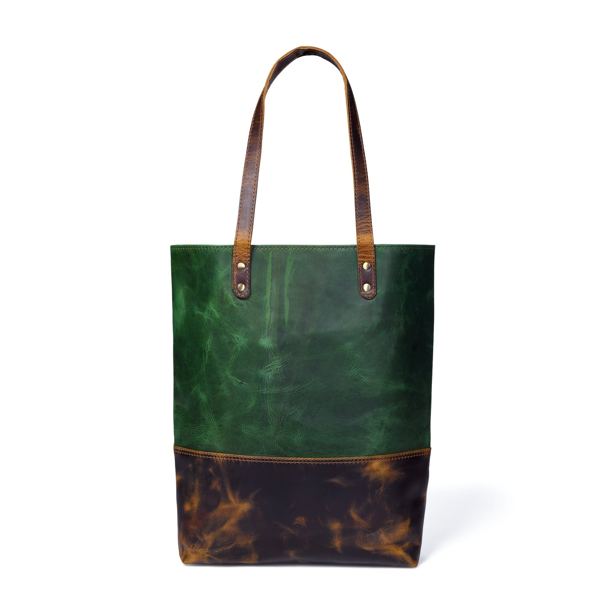Green Women&amp;#39;s Leather Tote