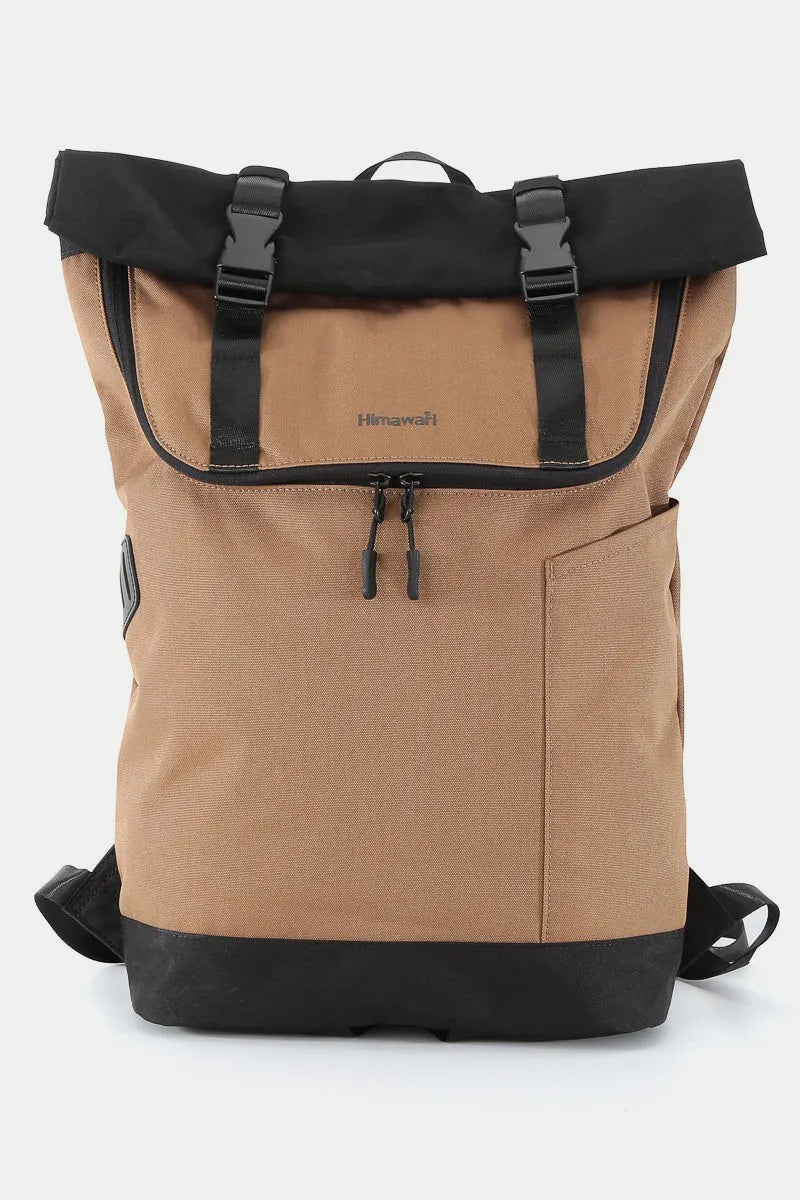 Himawari Contrast Waterproof Canvas Backpack Bag Durable